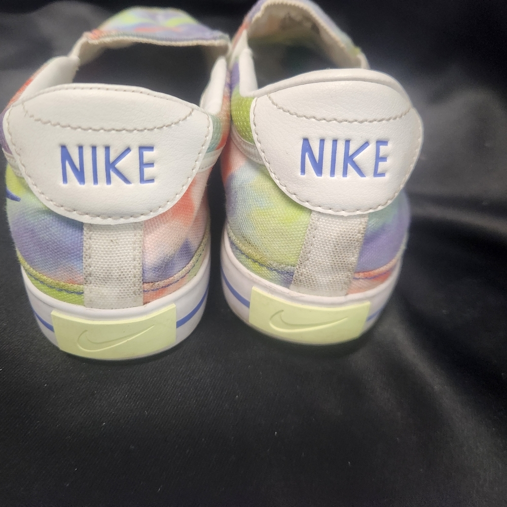 Nike Women's Size8.5 Court Legacy CZ1752-900 Multicolor Tie Dye Slip On Sneakers